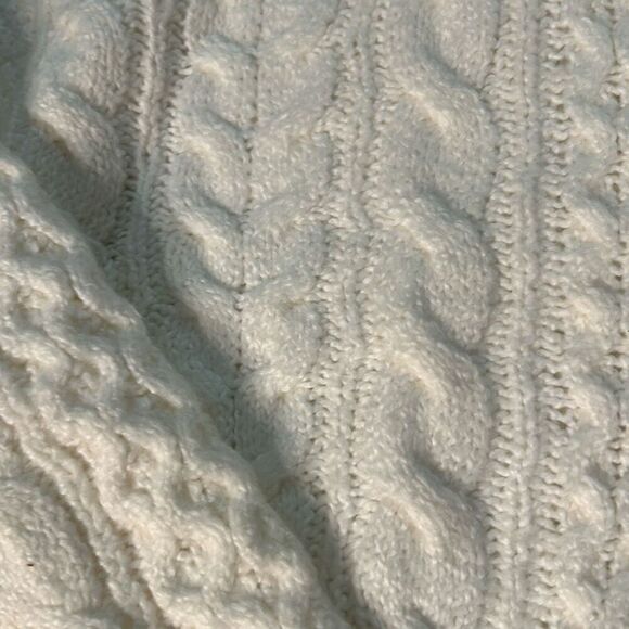 American eagle‎ white baggy cable knit sweater loose fit soft pull over sweater - Picture 5 of 8